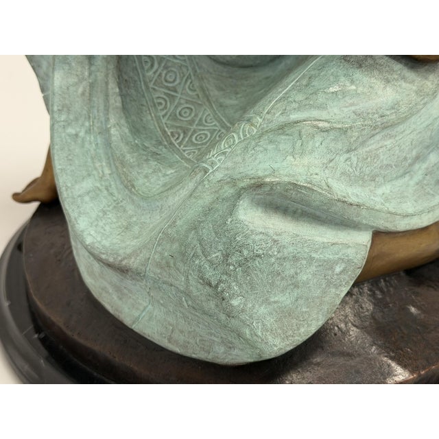 Victor Gutierrez Bronze "Mujer Sentada" Artist Proof Sculpture, 1989 For Sale - Image 16 of 18