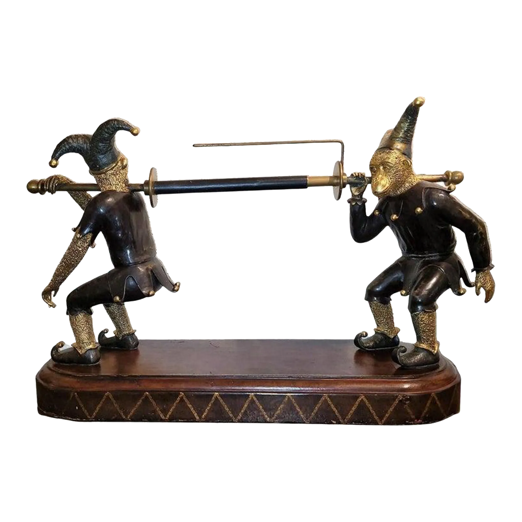 Maitland Smith Gilt Bronze Monkey Paper Towel Holder | Chairish