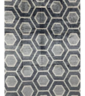 Handwoven Modern Area Gray Area Rug 8'1" X 10'0"