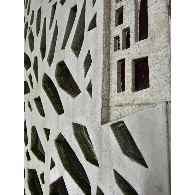 Red Large Dutch Brutalist Concrete Windows, 1960s, Set of 2 For Sale - Image 8 of 18