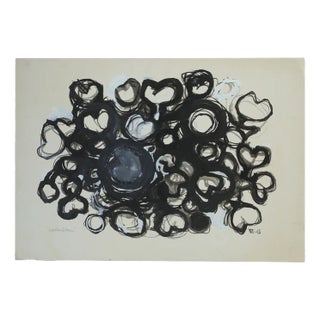 Margareta Treutiger, Vattenblom, Mixed Media on Board, 1965 For Sale