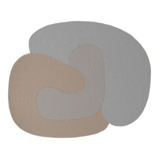 Riff Rug, 4x6ft, Multicolor A: Sand, Natural, Light Grey, From Souda, Braided, Coiled Wool Area Rug For Sale