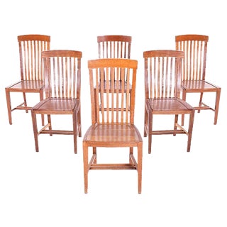 Portuguese Dining Chairs from Olaio, 1950s, Set of 6 For Sale