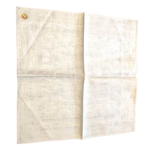 Vintage Belgium Linen Dinner Napkins- Set of 12 For Sale - Image 4 of 6