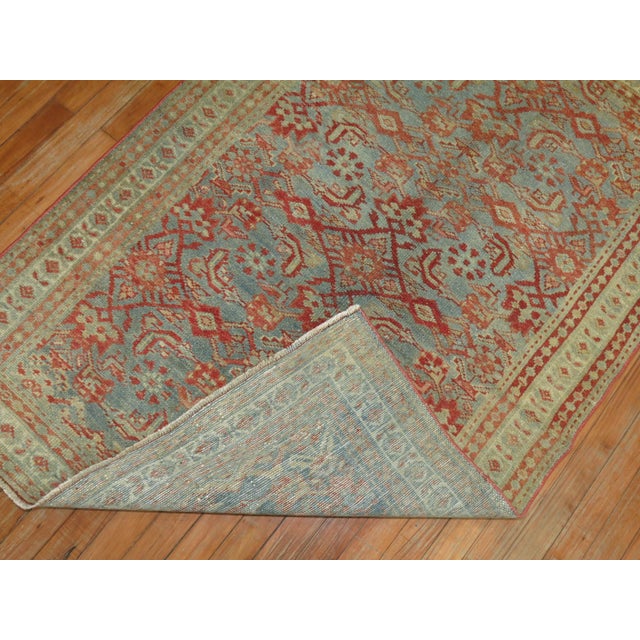 Early 20th Century Blue Persian Malayer Scatter Rug For Sale - Image 13 of 18