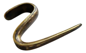 Modernist Brass Hook by Carl Auböck, Austria, 1950s