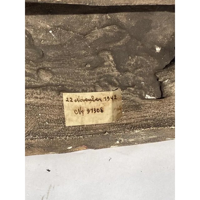 A terracotta black panther, signed and numbered 1221 marked CN Deposé. This terracotta panther is early 20th century and...