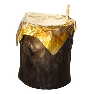 Primitif Functional Sculpture in Elm Wood by Jean-Baptiste Van Den Heede For Sale