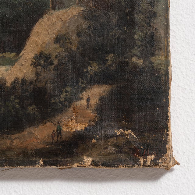 Early 20th Century France Chocolate Canvas Painting For Sale - Image 12 of 15