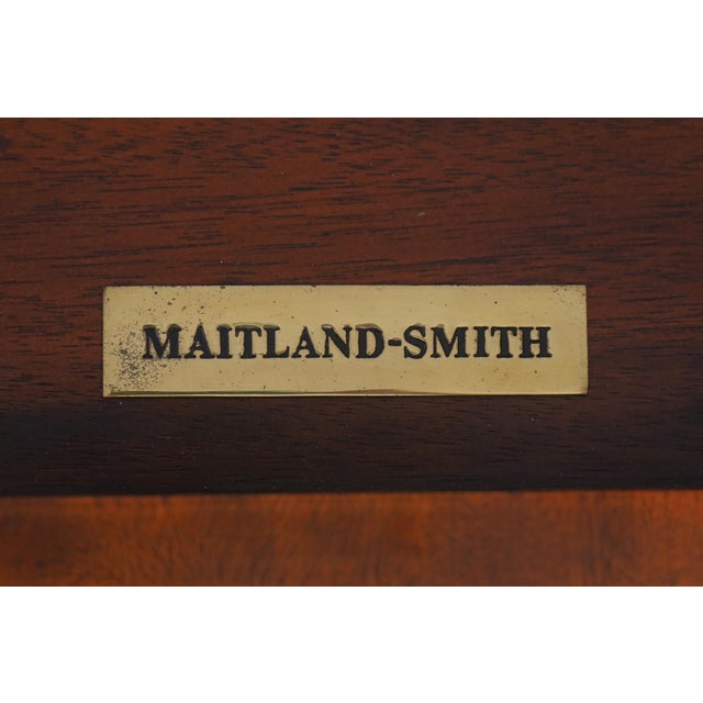 Maitland Smith 2 Drawer Carved Mahogany Foyer Table For Sale - Image 17 of 18