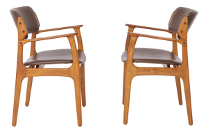 Mid-Century Danish Model 49 Armchairs in Teak by Erik Buch, 1960s, Set of 2