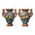 Pair of 19th Century French Barbotine Majolica Vases With Pears For Sale