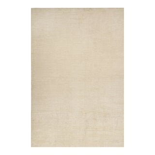 Rug & Kilim’s Solid Beige-Brown Rug in Tone-on-Tone Contemporary Style -12'x18' For Sale