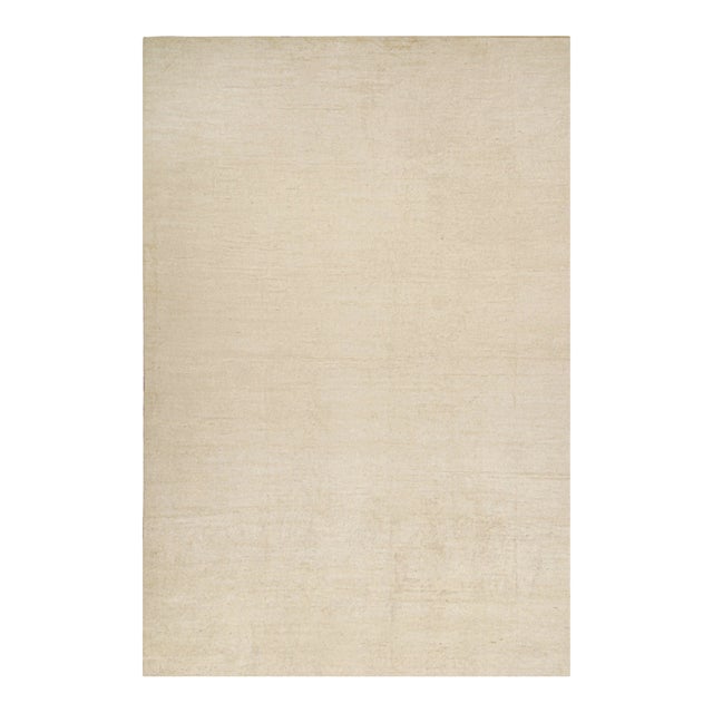 Rug & Kilim’s Solid Beige-Brown Rug in Tone-on-Tone Contemporary Style -12'x18' For Sale