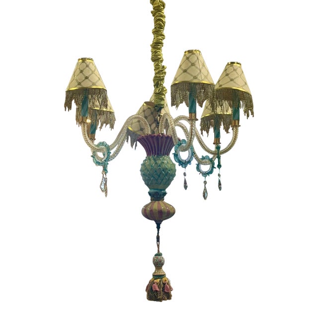 Mackenzie Childs Thistle Chandelier- Mackenzie Childs For Sale