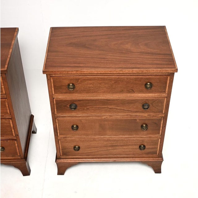 Wood Vintage Georgian Chests of Drawers, 1930, Set of 2 For Sale - Image 7 of 13