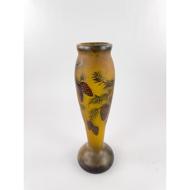 Art Nouveau Daum Nancy Jugendstil Art Nouveau Acid-Etched Vase, C. 1900–1915 For Sale - Image 3 of 18