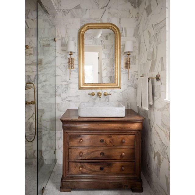 French Waverly Gold Leaf French Phillipe Mirror For Sale - Image 3 of 5