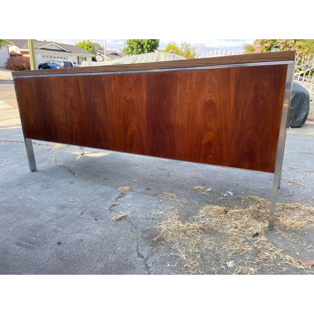 1980s Vintage Mid Century Modern Metal Credenza For Sale - Image 10 of 12
