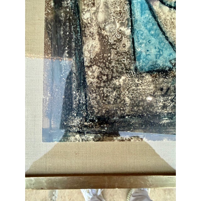 Mid-Century Modern Rare Bruno Landi Original Mid Century Modern Portrait Painting For Sale - Image 3 of 3