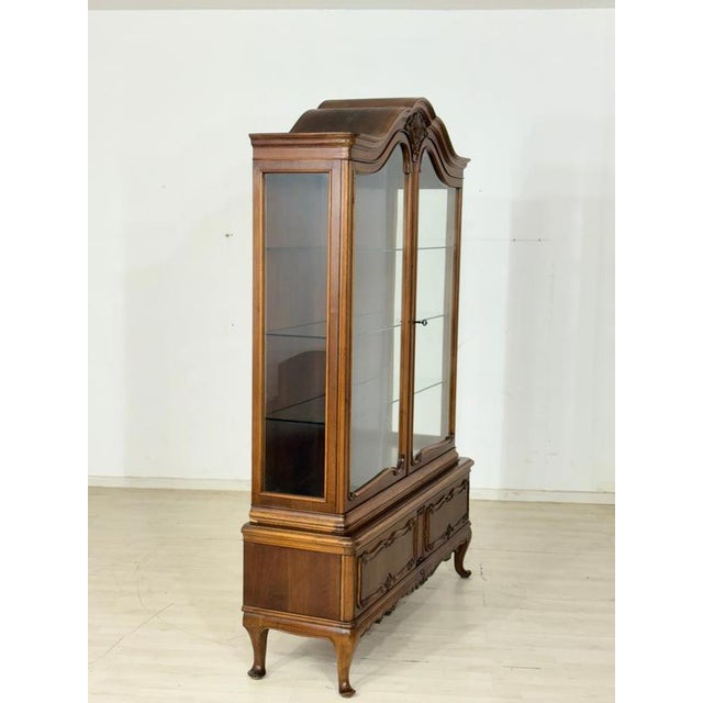 Brown Baroque Style Display Cabinet For Sale - Image 8 of 10