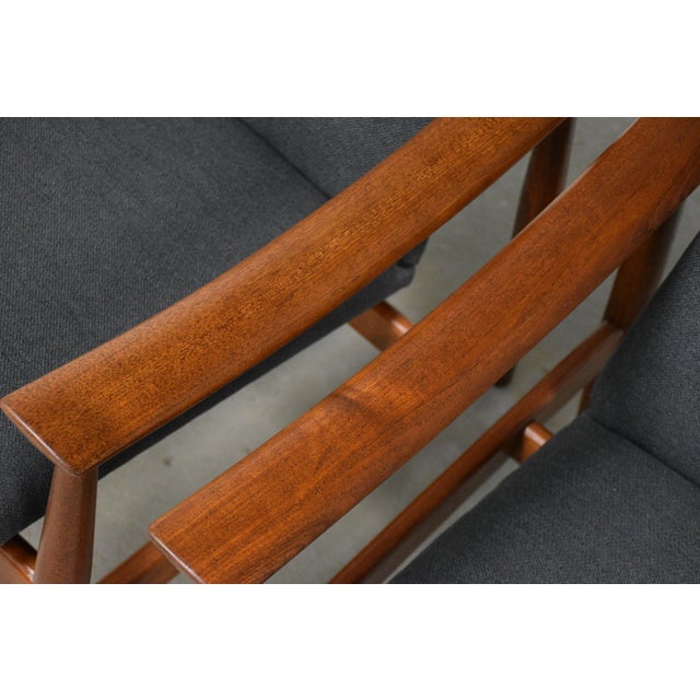 Charcoal 1950s Finn Juhl 138 Easy Lounge Chairs for France and Son- A Pair For Sale - Image 8 of 11