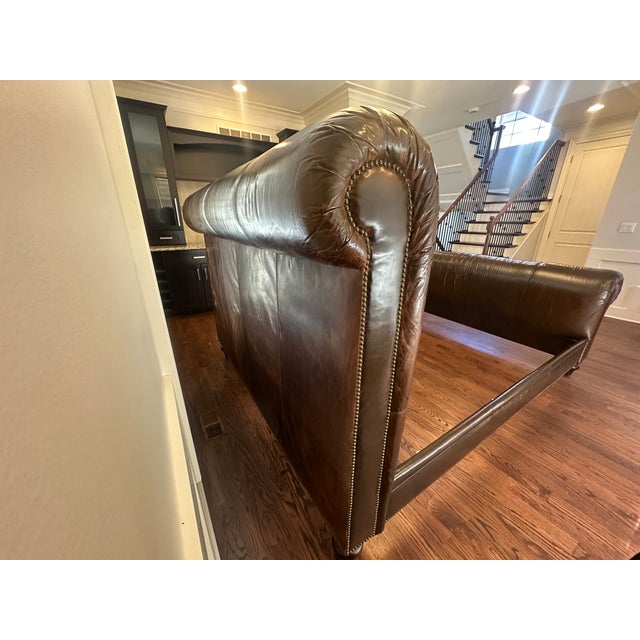 Ralph Lauren Home Jamaica Bed, Leather King For Sale - Image 14 of 17