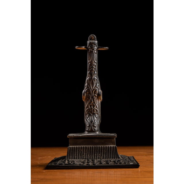 1900s Early Cast Iron Tabletop Cigar Cutter For Sale - Image 4 of 10