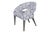 A contemporary upholstered Melone side chair designed by Stanley Jay Friedman for Lazar of North Carolina. Sculptural...