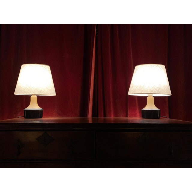 Danish Ceramic Table Lamps by Søholm Stentøj - A Pair For Sale - Image 15 of 17