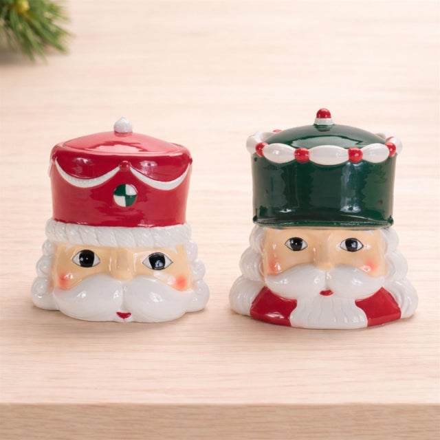 Contemporary Ceramic Nutcracker Canister (Set of 2) For Sale - Image 3 of 7