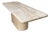 Large Sculptural Curved Edge Travertine Rectangle Dining Table by My Habitat Design For Sale