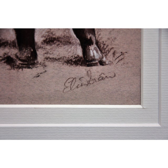 Elin Sian Blake, Stable Friends, 21st Century, Pastel For Sale - Image 3 of 18