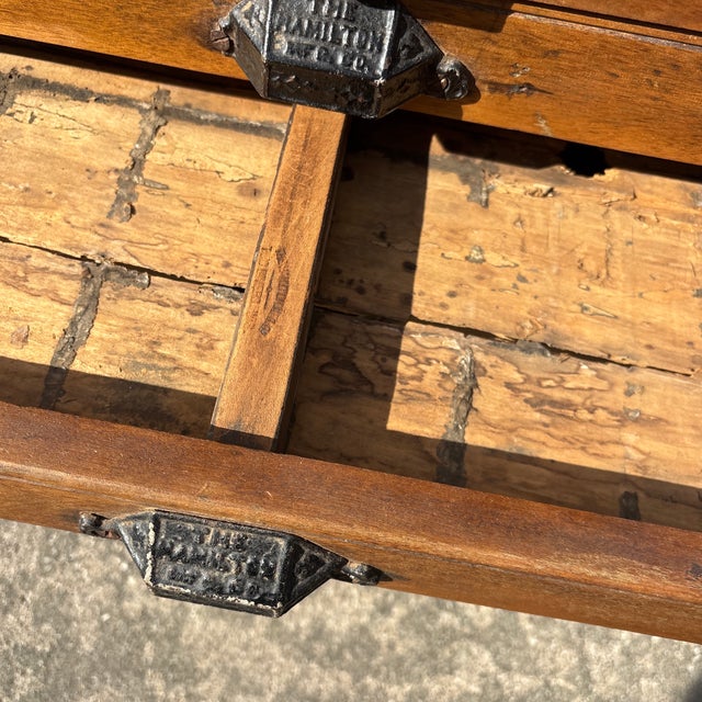 Antique 13 Tray Hamilton Printers Typesetters Cabinet For Sale - Image 10 of 11