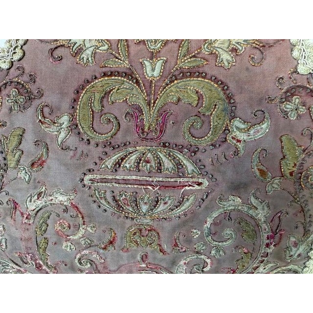 Pair of Antique Embroidered Textile Pillows by Melissa Levinson For Sale In Los Angeles - Image 6 of 8