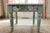 Pair of Hand-Refinished End Tables With Custom Soft Green Finish and Floral Detail For Sale - Image 4 of 10