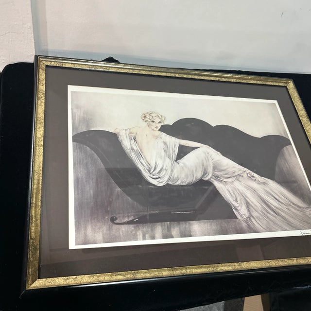 Louis Icart Reproduction Print Framed For Sale - Image 9 of 12