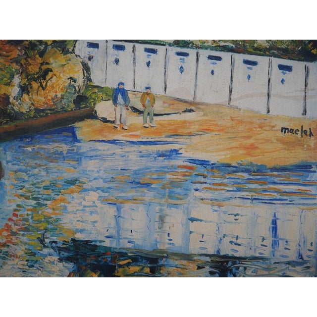 Elisée Maclet, La Pointe du Mourillon in Toulon, Original Oil on Canvas For Sale - Image 8 of 9