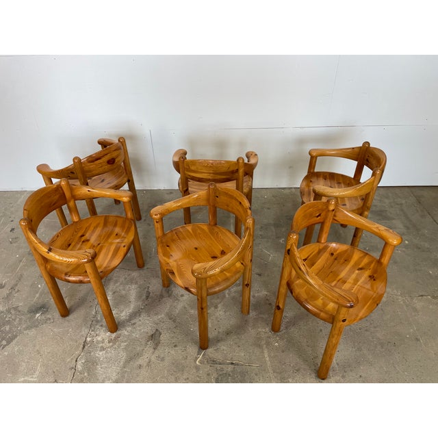 Brutalist Pine Dining Chairs from Rainer Daumiller, Denmark, 1970s, Set of 6 For Sale - Image 12 of 12