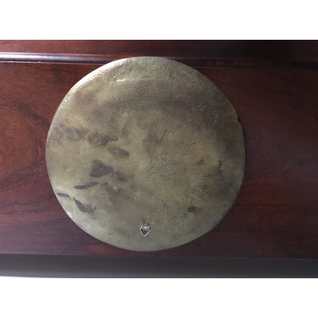 Green Hand Painted Floral Butterfly Cloisonné Decorative Plate For Sale - Image 8 of 11