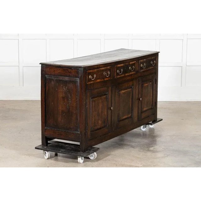 Georgian English Oak Dresser Base, 1800s For Sale - Image 3 of 16