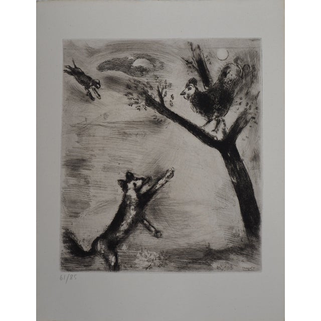 Marc Chagall, The Rooster and the Fox, Original Engraving For Sale - Image 5 of 5