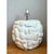 This vintage table lamp is a tactile, sculptural piece, built as a plump, rounded drum covered in a mosaic of natural...