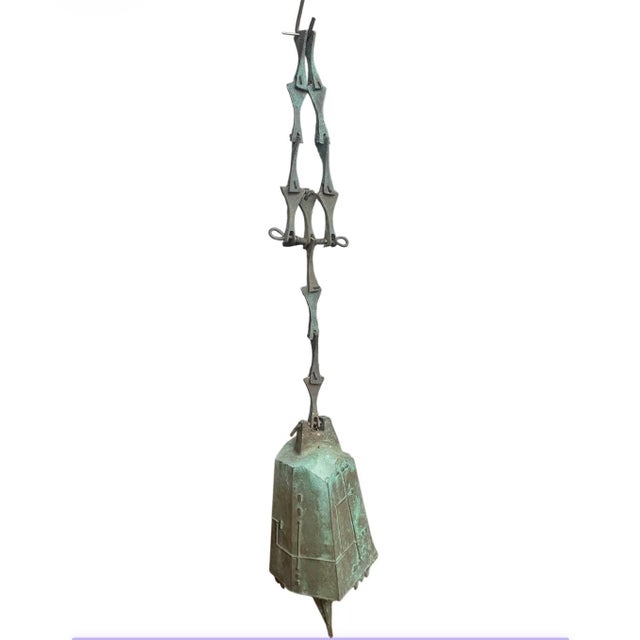 Paolo Soleri Paolo Soleri - Cosanti Brutalist Large Bronze Wind Bell With Cast Spine Linkage c.1960 - 1969 For Sale - Image 4 of 16