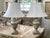 This is a pair of matching concrete balustrade table lamps from the 20th century. These lamps feel sturdy and substantial,...