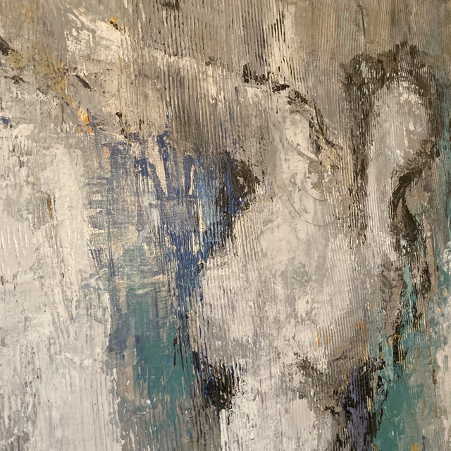 Mid-Century Oversized Abstract Figurative Oil on Canvas by California Artist For Sale - Image 4 of 12
