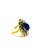 Bochic “Orient” Vintage Rose Cut Diamond & Tanzanite Ring Set 18K Gold & Silver For Sale - Image 9 of 16