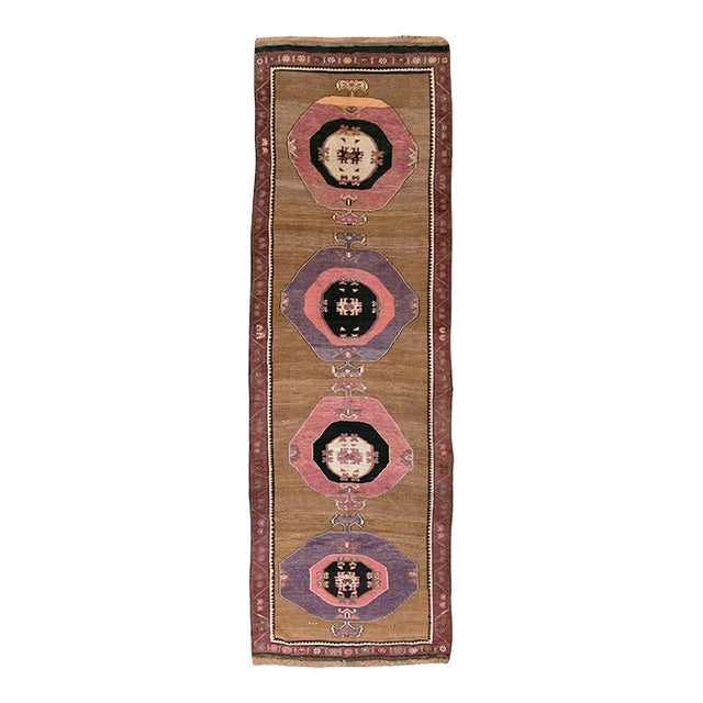 Galerie Shabab Collection Mid-20th Century Turkish Anatolian Long Gallery Carpet For Sale