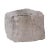 Grey Fur Square Pouf For Sale
