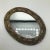 French Art Nouveau Gold Gilt Brass Oval Dresser/Vanity Mirror With Floral Design For Sale - Image 4 of 12
